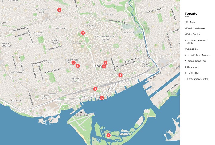 Toronto Tourist Map