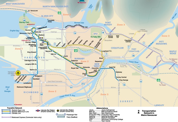 Vancouver Metro Map