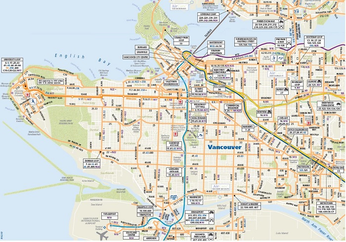 Vancouver Transport Map