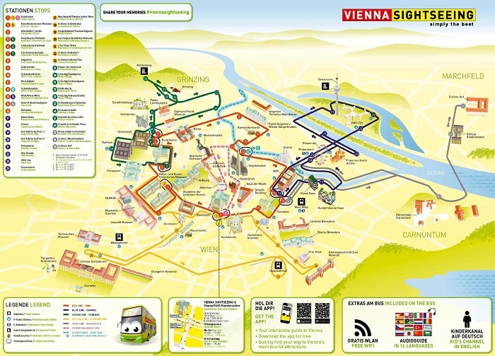 Vienna Sightseeing Bus Tour Map