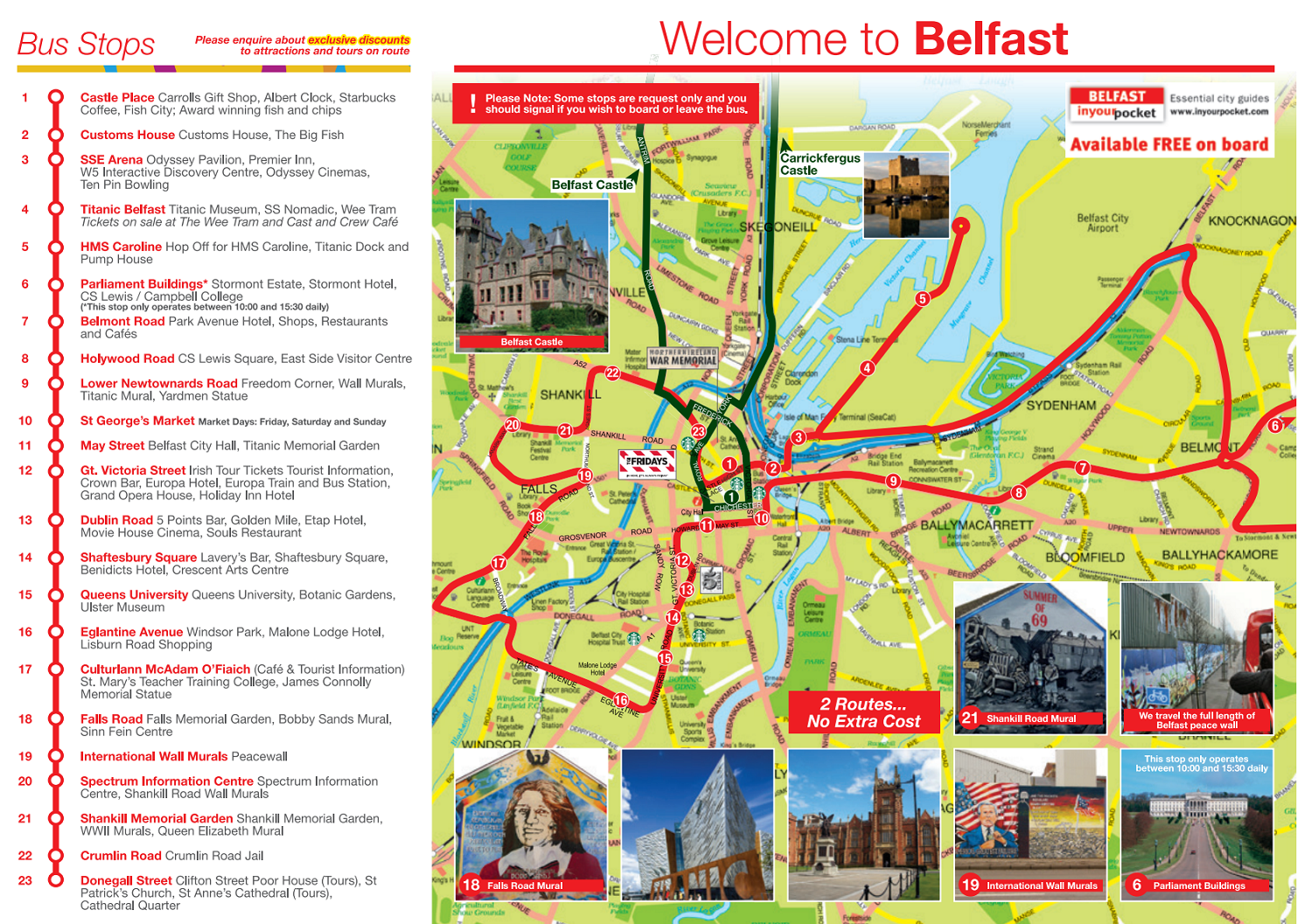 Belfast Hop On Hop Bus Route Map 
