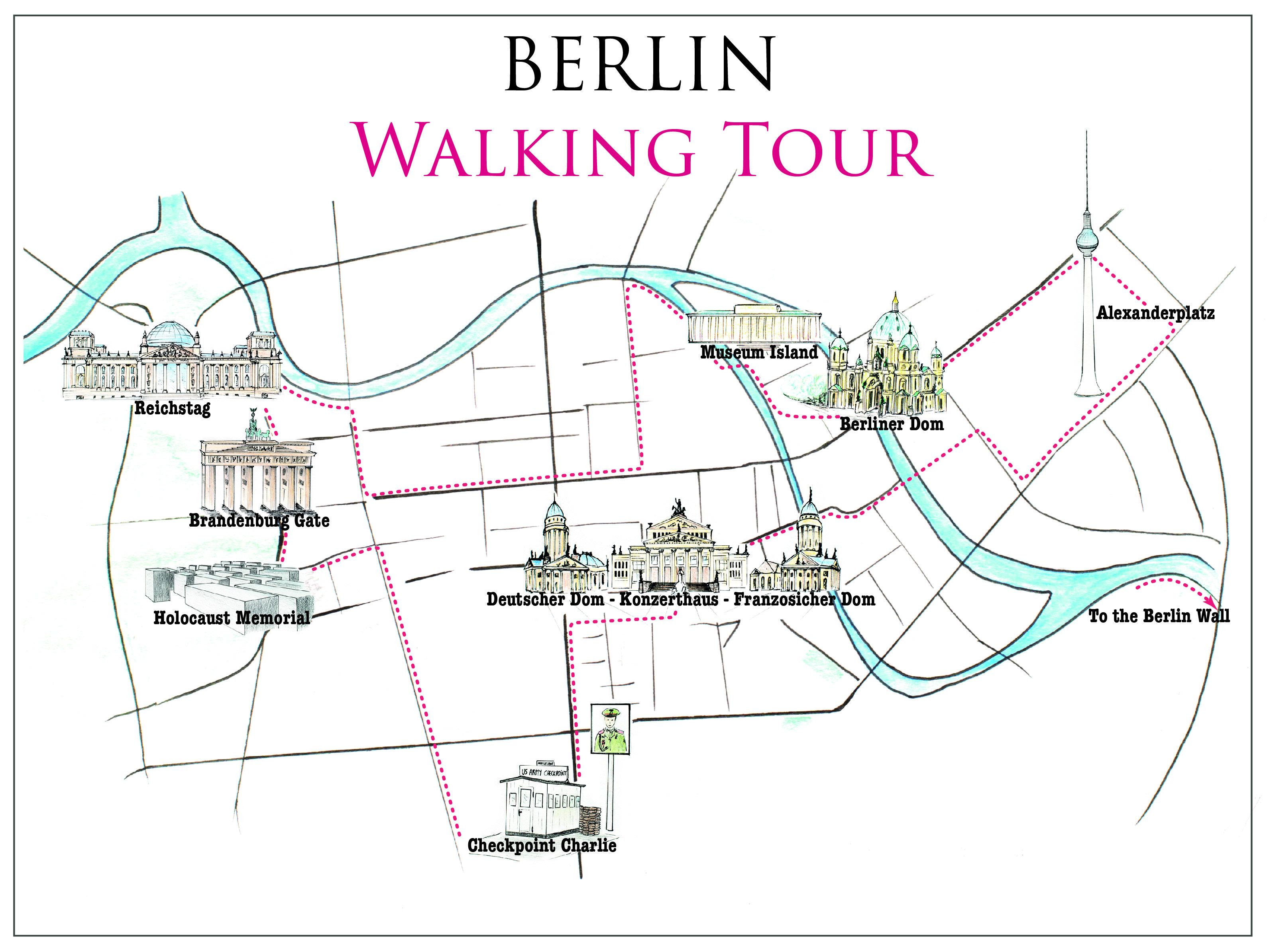Berlin Attractions Map PDF FREE Printable Tourist Map Berlin Waking 