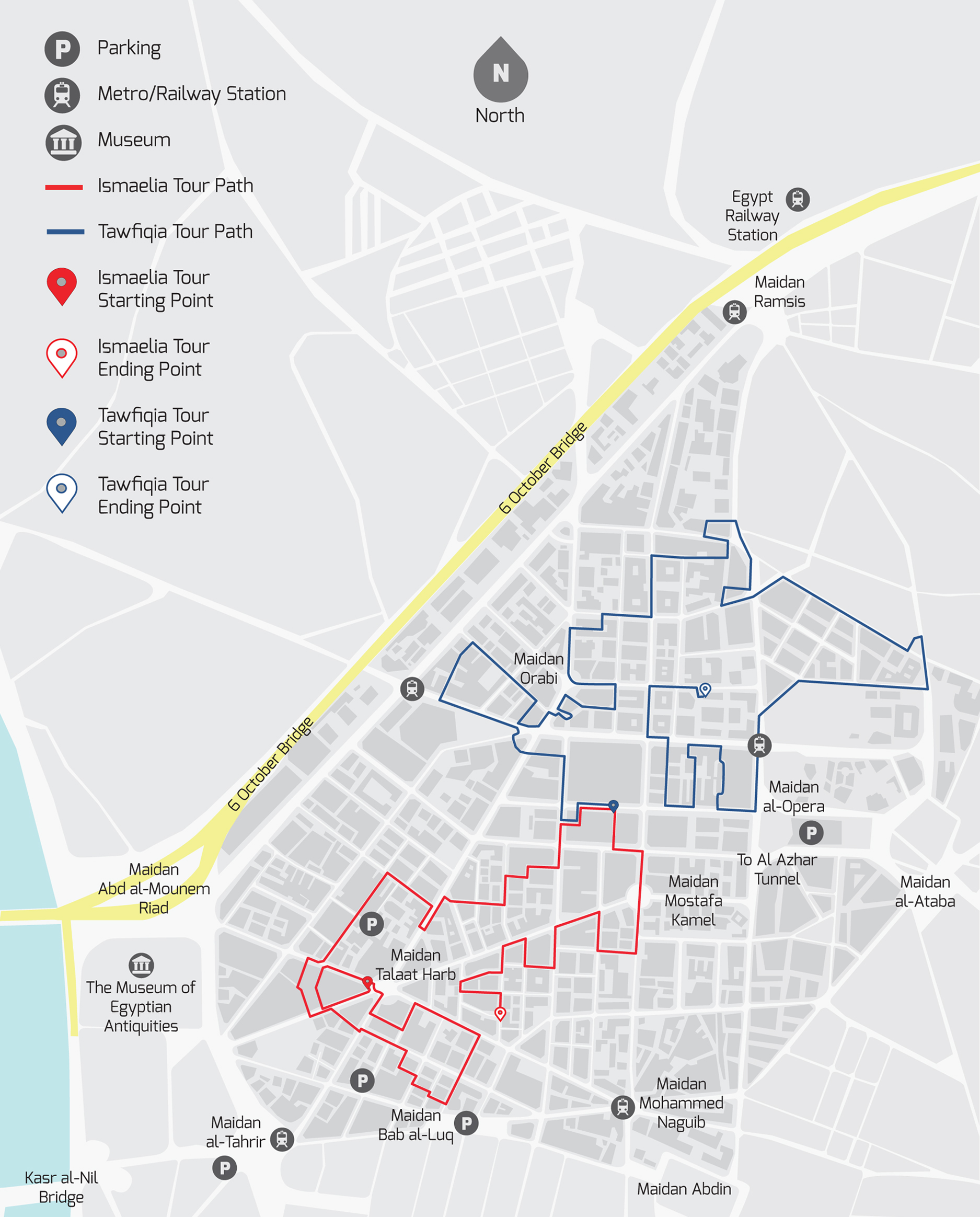 Cairo Attractions Map PDF FREE Printable Tourist Map Cairo, Waking