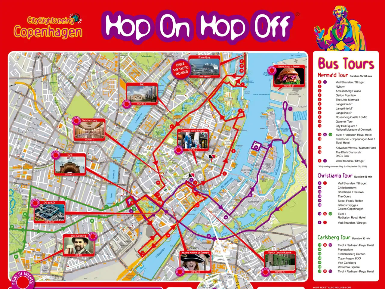 tour bus route map