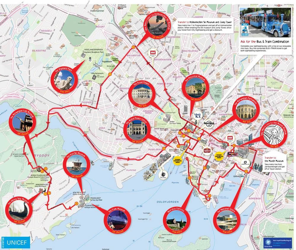 oslo city tour map