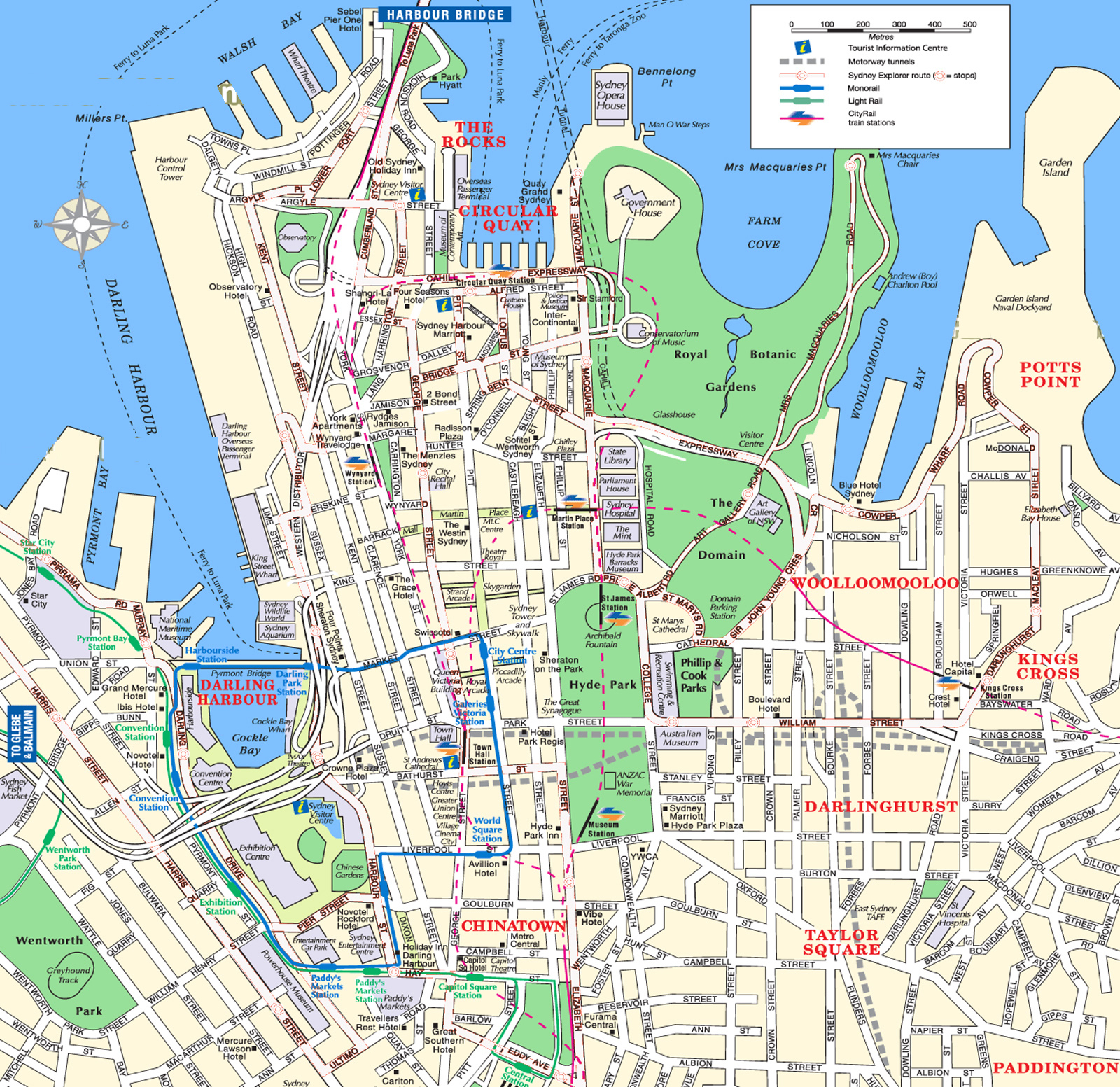 Map Of Downtown Sydney Australia GMCRXG