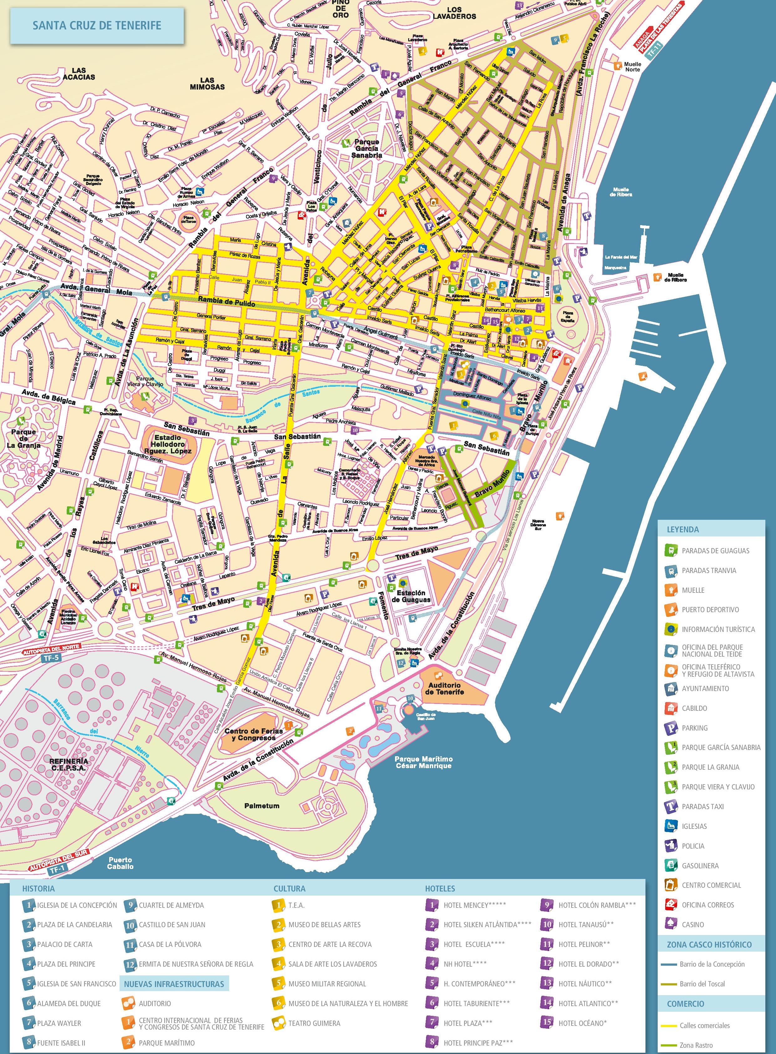 Tenerife Attractions Map Pdf Free Printable Tourist Map - 