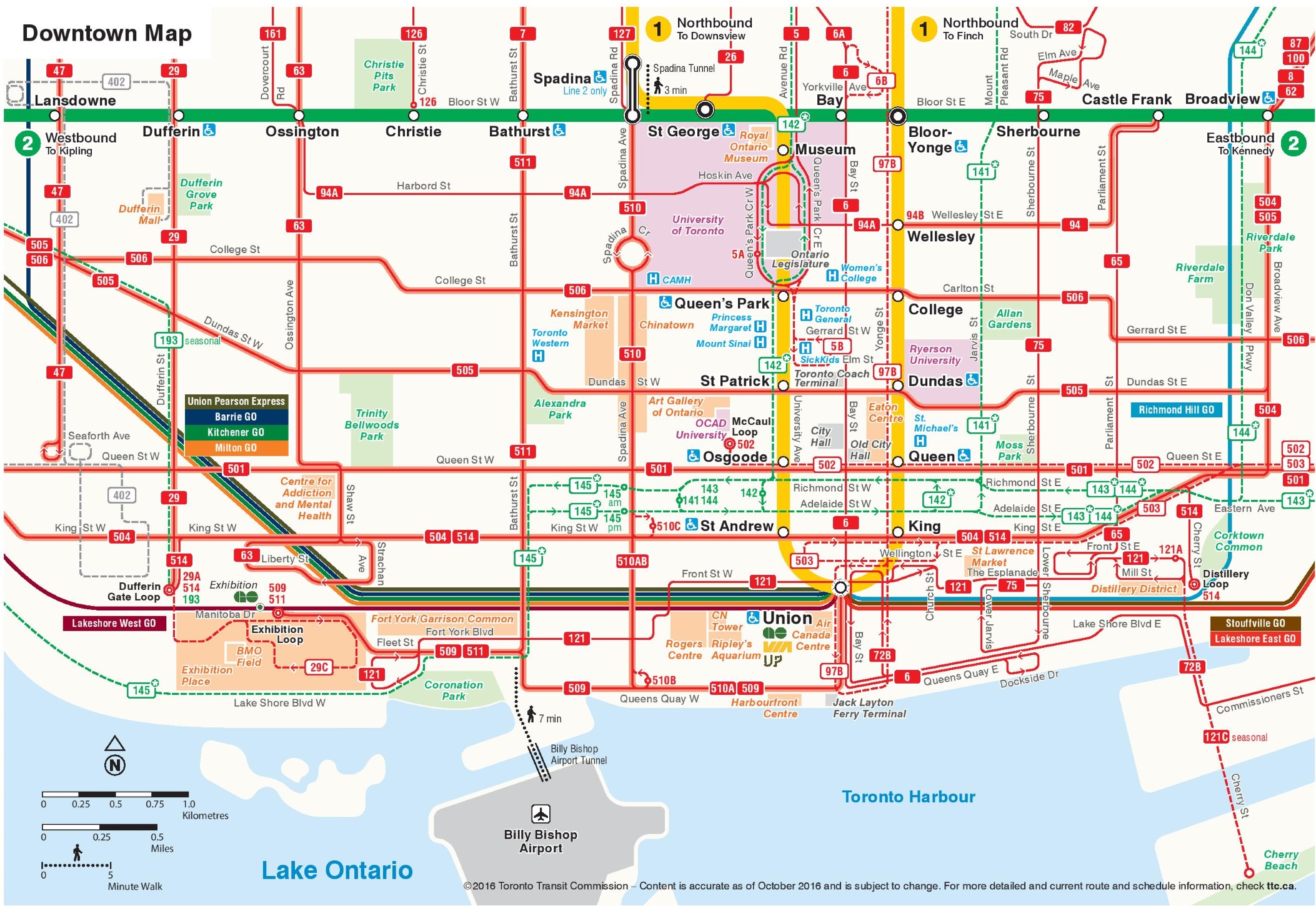 toronto tour bus route