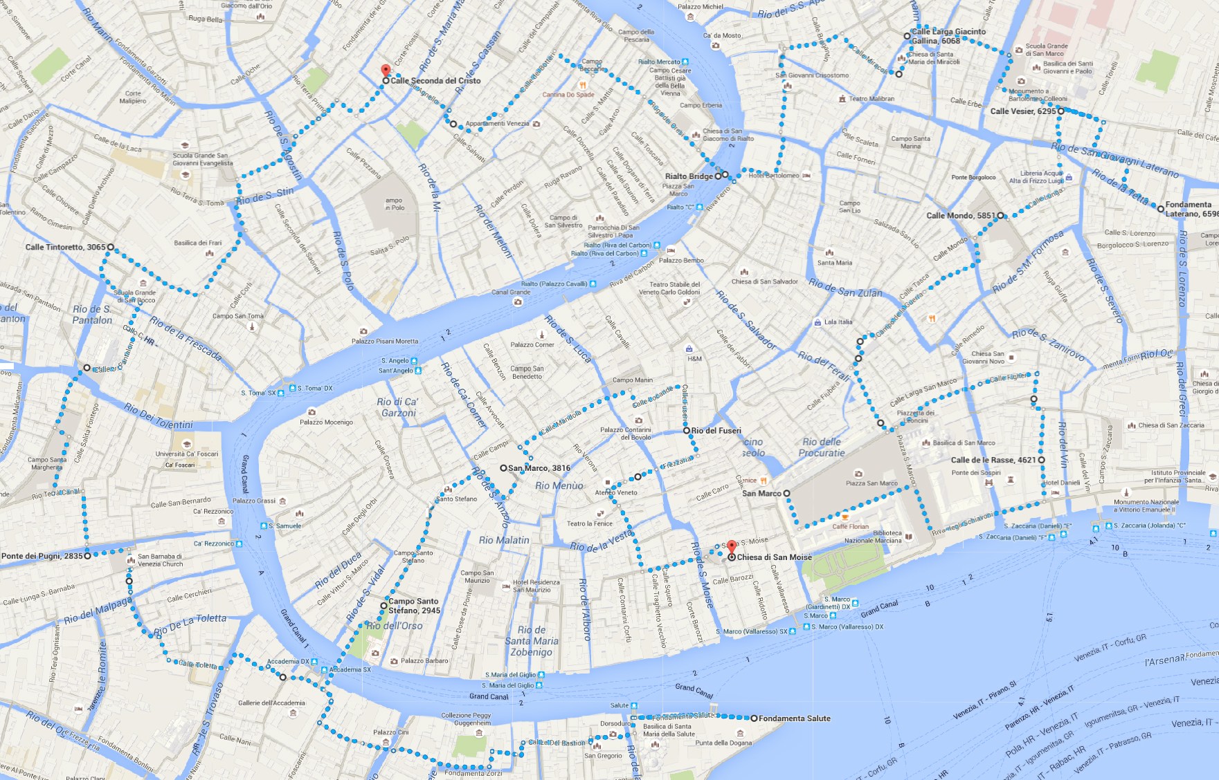 Venice Walking Tour Map Pdf